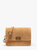 Cross Body Tas Velvet Leder Milano Bruin velvet VE24115